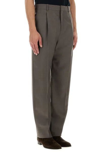 Saint Laurent Dove Grey Wool Pant In Gray