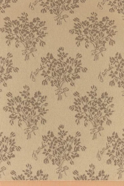 Fendi Embroidered Floral Pattern Viscose Sweater In Brown