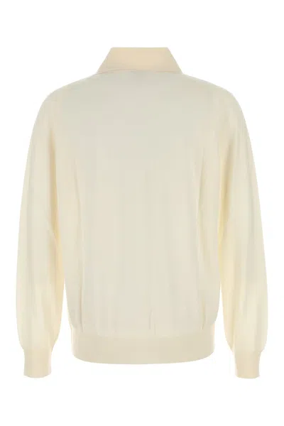 Bottega Veneta Polo In Cashmere Avorio Uomo In Neutral