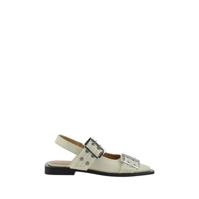 Ganni Women Feminine Pumps In Green