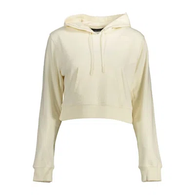 Calvin Klein Chic White Hooded Sweatshirt With Central Pocket In White