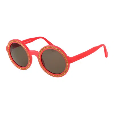 Andy Wolf Red Unisex Sunglasses In Red