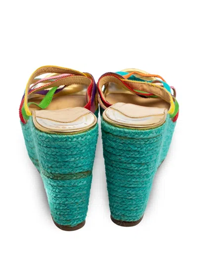 Pre-owned Christian Louboutin 110mm Crepon Espadrilles