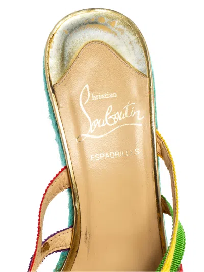 Pre-owned Christian Louboutin 110mm Crepon Espadrilles
