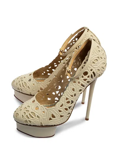 Pre-owned Charlotte Olympia  140mm Cut-out Platform Pumps