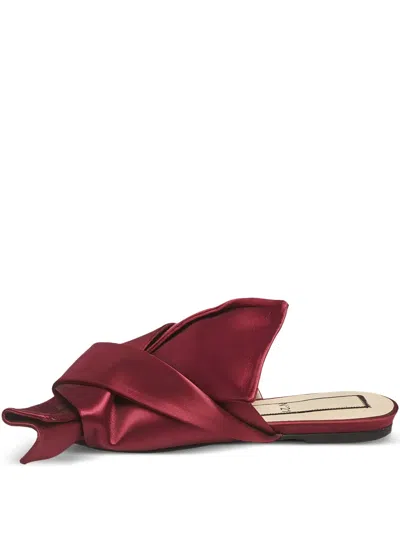 Pre-owned N°21 Satin Flat Sandals