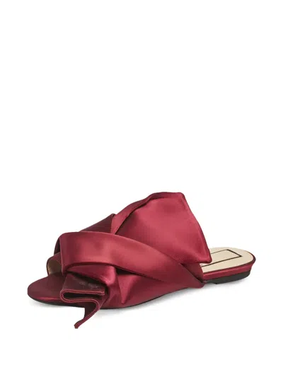 Pre-owned N°21 Satin Flat Sandals