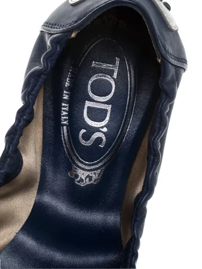Pre-owned Tod's Vintage Metallic Effect-toe Ballet Flats