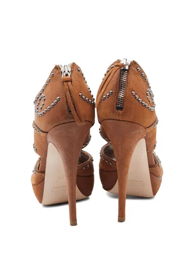 Pre-owned Miu Miu 125mm Stud-embellished Sandals