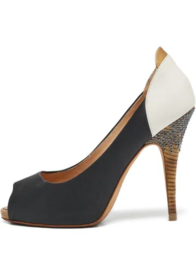 Pre-owned Giuseppe Zanotti Vintage  100mm Peep-toe Pumps