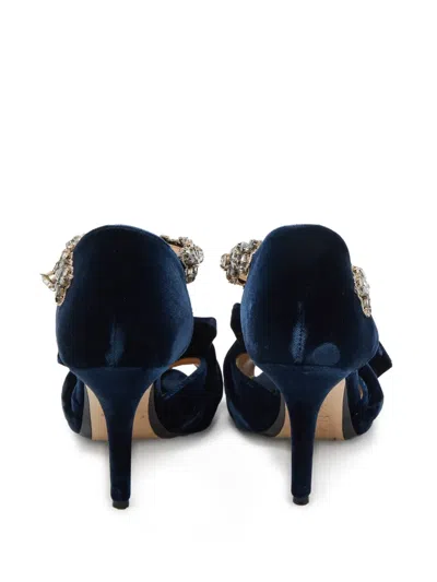 Pre-owned N°21  105mm Crystal-embellished Velvet Sandals