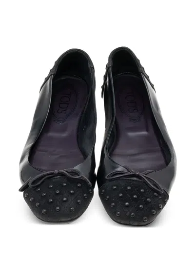 Pre-owned Tod's Vintage Stud-embellished Ballet Flats