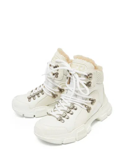 Pre-owned Gucci X Sega Panelled Sneakers In White
