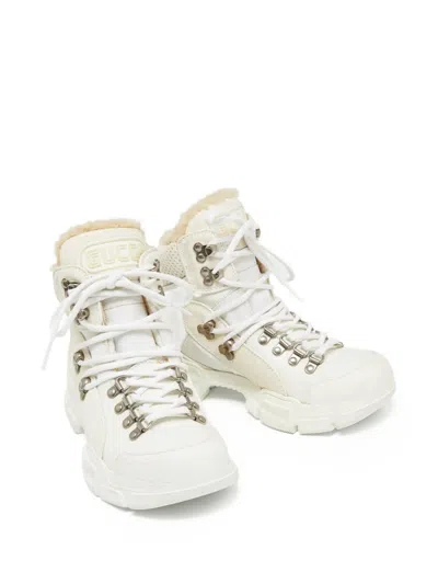 Pre-owned Gucci X Sega Panelled Sneakers In White
