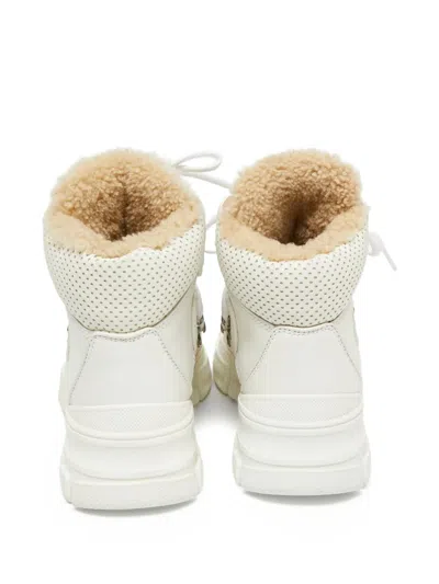 Pre-owned Gucci X Sega Panelled Sneakers In White