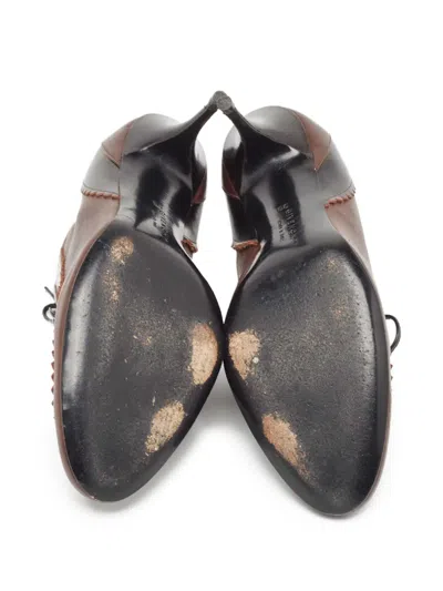 Pre-owned Givenchy 90mm Panelled Pumps In Brown