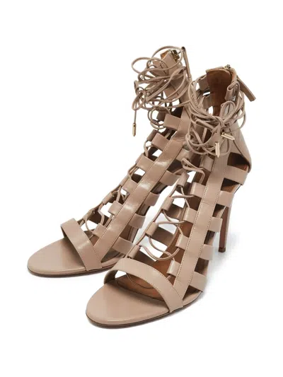 Pre-owned Aquazzura  105mm Amazon Strappy High-heel Sandals