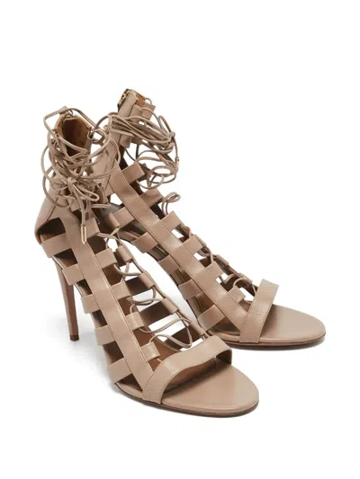 Pre-owned Aquazzura  105mm Amazon Strappy High-heel Sandals