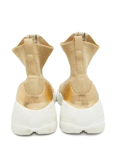 Pre-owned Dior Logo-tape Sneakers In Gold