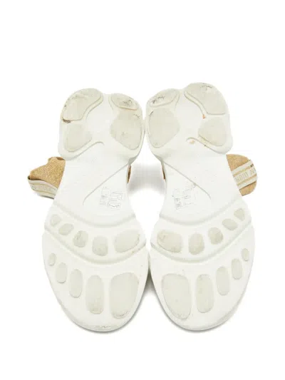 Pre-owned Dior Logo-tape Sneakers In Gold