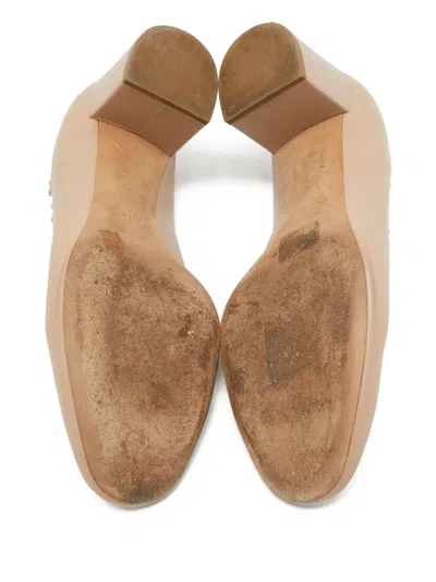 Pre-owned Chloé 55mm Leather Heel Sandals In Neutral