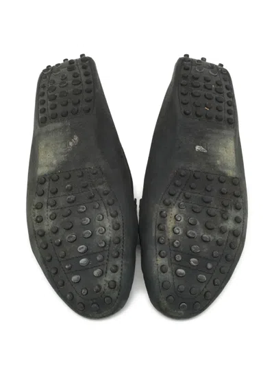 Pre-owned Tod's  Horsebit-detail Loafers In Black