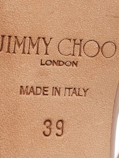 Pre-owned Jimmy Choo 100mm Glitter-detailed Pumps In Neutral