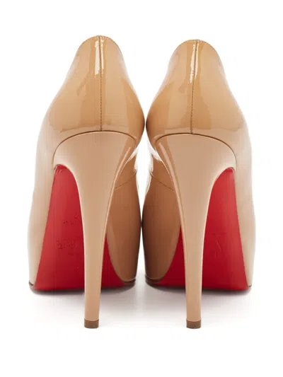 Pre-owned Christian Louboutin 130mm New Very Prive Pumps In Neutral