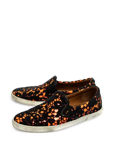 Pre-owned Jimmy Choo Slip-on Sneakers In Black