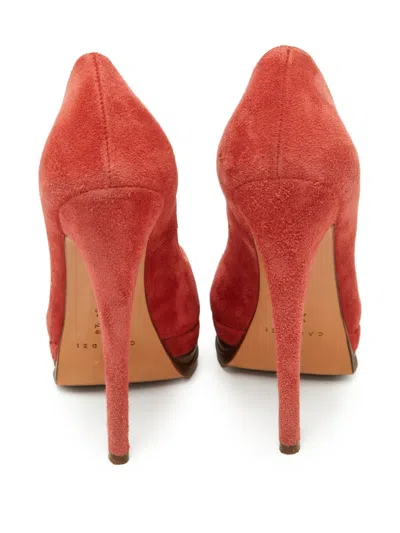 Pre-owned Casadei Vintage 145mm Daisy Peep-toe Pumps