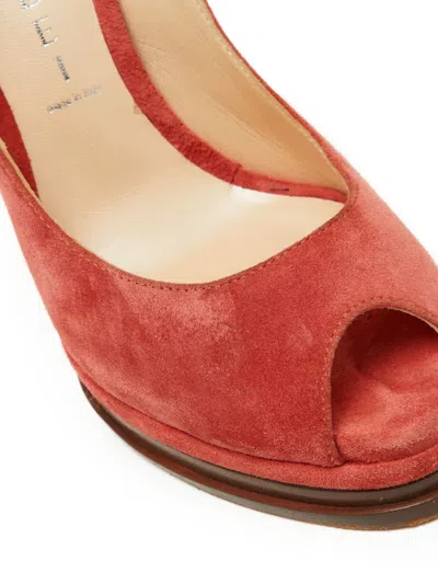 Pre-owned Casadei Vintage 145mm Daisy Peep-toe Pumps