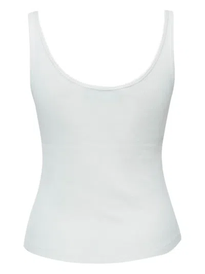 Pre-owned Moschino Logo-print Tank Top In White
