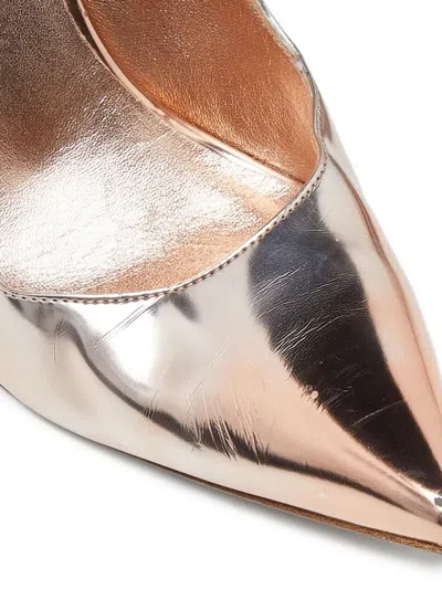 Pre-owned Le Silla  85mm Petalo Metallic Leather Pointed-toe Pumps