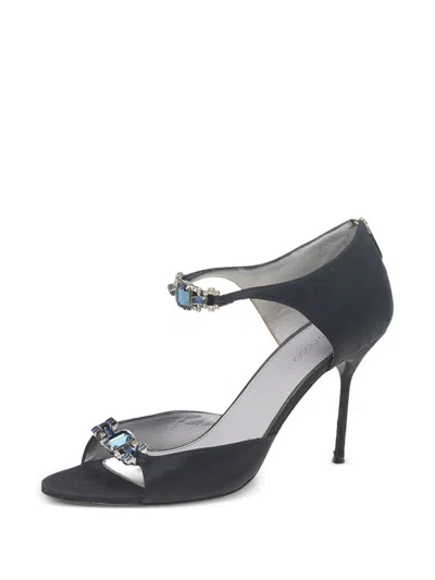 Pre-owned Sergio Rossi Vintage  95mm Crystal-detailing Sandals