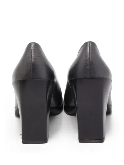 Pre-owned Gucci 100mm Square-toe Pumps In Gray