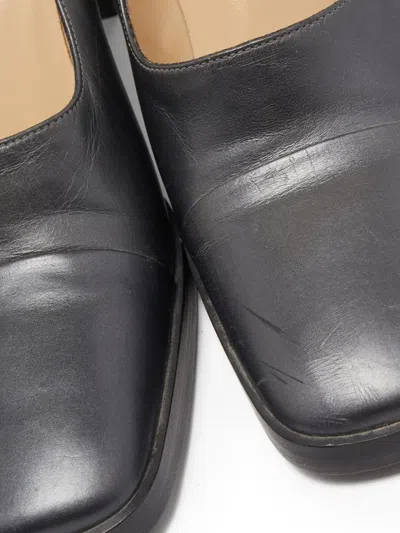 Pre-owned Gucci 100mm Square-toe Pumps In Gray