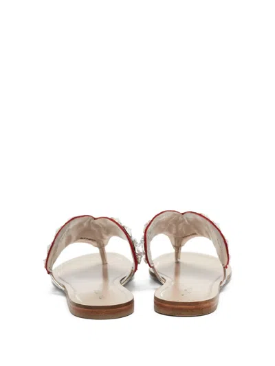 Pre-owned Miu Miu Crystal-embellished Sandals In Silver