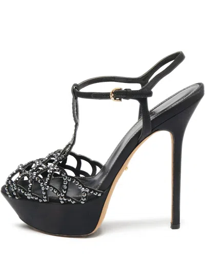 Pre-owned Sergio Rossi Vintage  150mm Crystal-embellished Platform Sandals