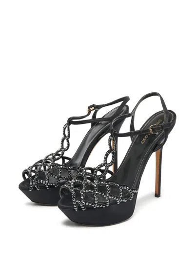 Pre-owned Sergio Rossi Vintage  150mm Crystal-embellished Platform Sandals
