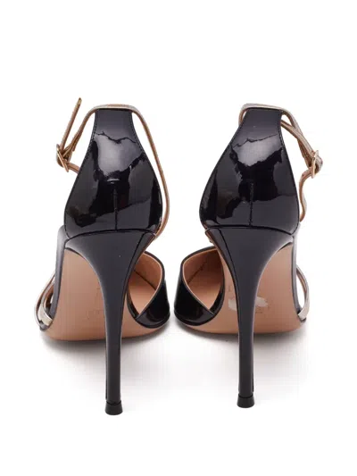 Pre-owned Gianvito Rossi  110mm Avenue Strappy Pointed-toe Pumps In Black