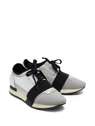 Pre-owned Balenciaga Race Runner Sneakers In Gray