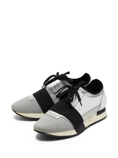Pre-owned Balenciaga Race Runner Sneakers In Gray
