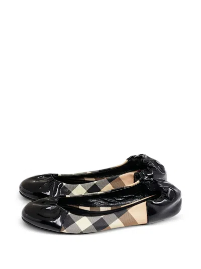 Pre-owned Burberry Nova Check Ballet Flats