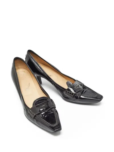 Pre-owned Tod's Vintage  70mm Leather Pumps In Black