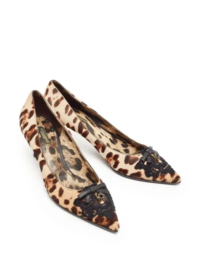 Pre-owned Dolce & Gabbana 110mm Leopard-print Pumps