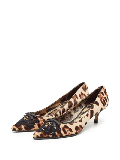 Pre-owned Dolce & Gabbana 110mm Leopard-print Pumps