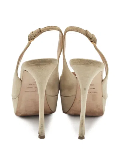 Pre-owned Sergio Rossi Vintage  Peep-toe Slingback Pumps