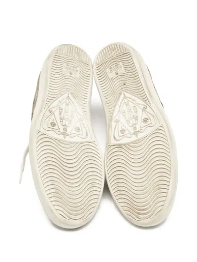 Pre-owned Gucci Gg-supreme Canvas Sneakers In Neutral