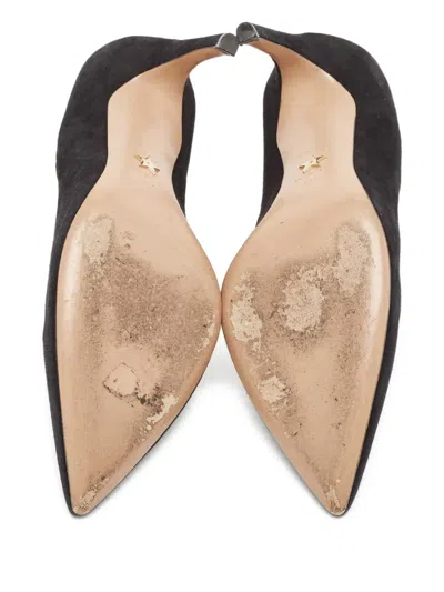 Pre-owned Dior 85mm Heart-motif Heeled Pumps In Black