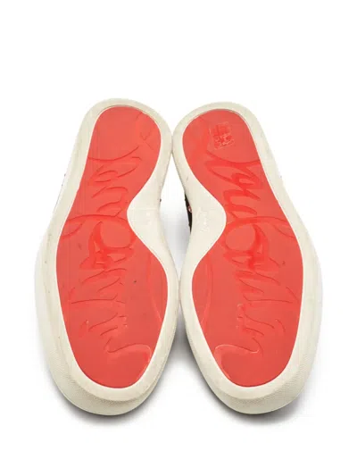Pre-owned Christian Louboutin Crystal-embellished Slip-on Sneakers